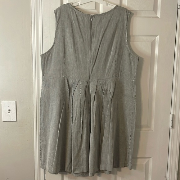 EUC Sharagano Navy Striped Dress size 24W #16 - Picture 3 of 6